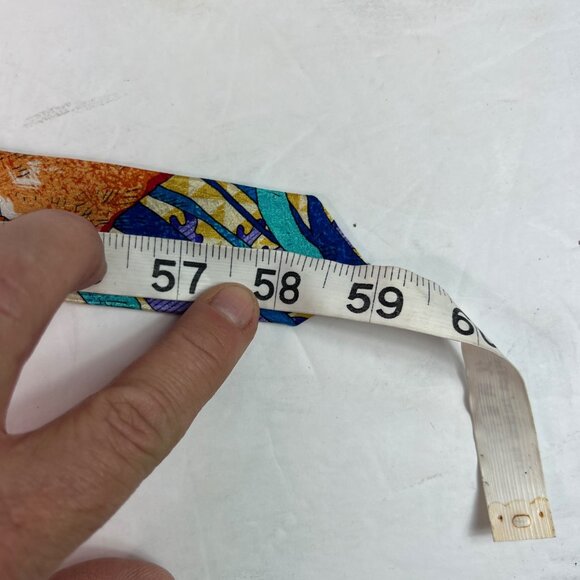 VTG Rush Limbaugh No Boundries Collection Sea Shells Beach Design 100% Silk Tie - Picture 7 of 8